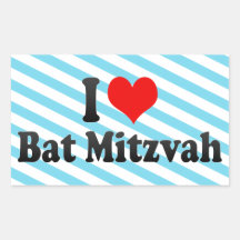 J'aime le bat mitzvah autocollant