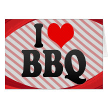 J'aime le BBQ Carte De Vœux
