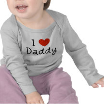 J'aime le bébé mignon infantile de papa t-shirt
