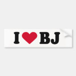 J'AIME LE BJ AUTOCOLLANTS POUR VOITURE