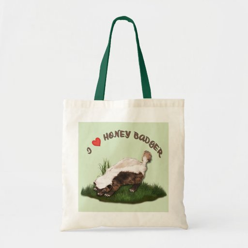 J'aime le blaireau de miel sacs de toile