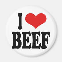 J'aime le boeuf magnets