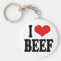 J'aime le boeuf porte-clefs