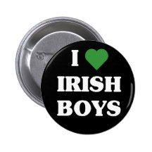 J'aime le bouton irlandais de garçons pin's avec agrafe