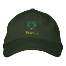 J'aime le casquette brésilien du football casquette de baseball brodée