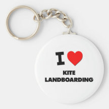 J'aime le cerf-volant Landboarding Porte-clefs
