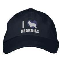 J'aime le chapeau brodé par Beardies (bleu)