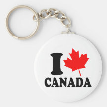 J'aime le coeur Canada Porte-clés