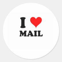J'aime le courrier autocollants