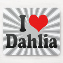 J'aime le dahlia tapis de souris