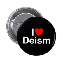 J'aime le déisme (de coeur) badge avec épingle