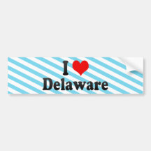 J'aime le Delaware, Etats-Unis Adhésifs Pour Voiture