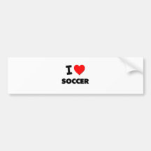 J'aime le football autocollants pour voiture