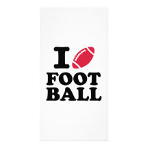 J'aime le football cartes de vœux avec photo