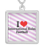 J'aime le football de règles d'International Colliers Personnalisés
