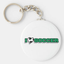 J'aime le football porte-clef