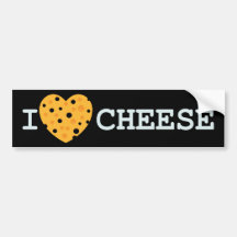 J'aime le fromage autocollant pour voiture
