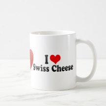 J'aime le fromage suisse mugs à café
