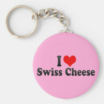 J'aime le fromage suisse porte-clé
