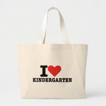 J'aime le jardin d'enfants sacs fourre-tout