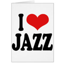 J'aime le jazz cartes de vœux