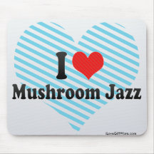 J'aime le jazz de champignon tapis de souris