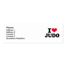 J'aime le judo modèles de cartes de visite