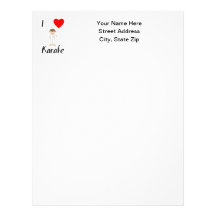 J'aime le karaté (4) en-tête de lettre customisable