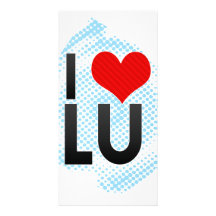 J'aime le LU Cartes De Vœux Avec Photo