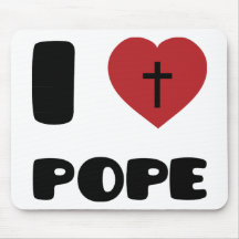 J'aime le pape tapis de souris