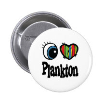 J'aime le plancton (de coeur) badge