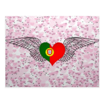 J'aime le Portugal - ailes Carte Postale