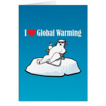 J'aime le réchauffement climatique cartes de vœux