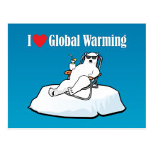 J'aime le réchauffement climatique cartes postales