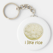 J'aime le riz porte-clés