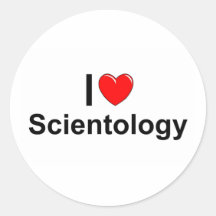 J'aime le Scientology (de coeur) Autocollants