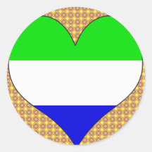 J'aime le Sierra Leone Autocollants