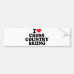 J'aime le ski de pays croisé autocollants pour voiture