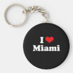 J'aime le T-shirt de blanc de T-shirt de Miami Porte-clef