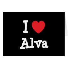 J'aime le T-shirt de coeur d'Alva Carte De Vœux