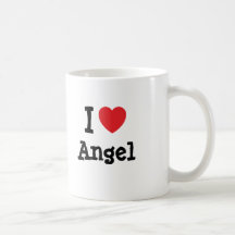 J'aime le T-shirt de coeur d'ange Tasse