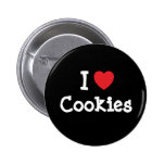J'aime le T-shirt de coeur de biscuits Badges