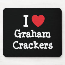 J'aime le T-shirt de coeur de biscuits de Graham Tapis De Souris