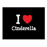 J'aime le T-shirt de coeur de Cendrillon Cartes Postales