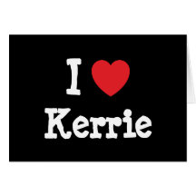 J'aime le T-shirt de coeur de Kerrie Cartes De Vœux