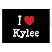 J'aime le T-shirt de coeur de Kylee Cartes De Vœux