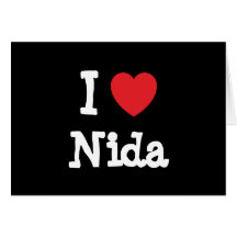 J'aime le T-shirt de coeur de Nida Carte