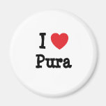 J'aime le T-shirt de coeur de Pura Magnets