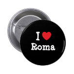 J'aime le T-shirt de coeur de Roma Badges