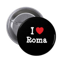 J'aime le T-shirt de coeur de Roma Badges